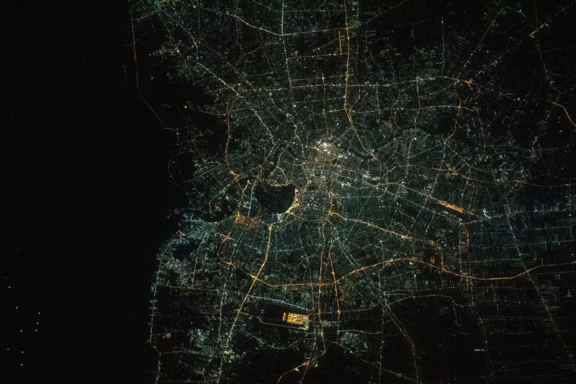NASA image Bangkok at night