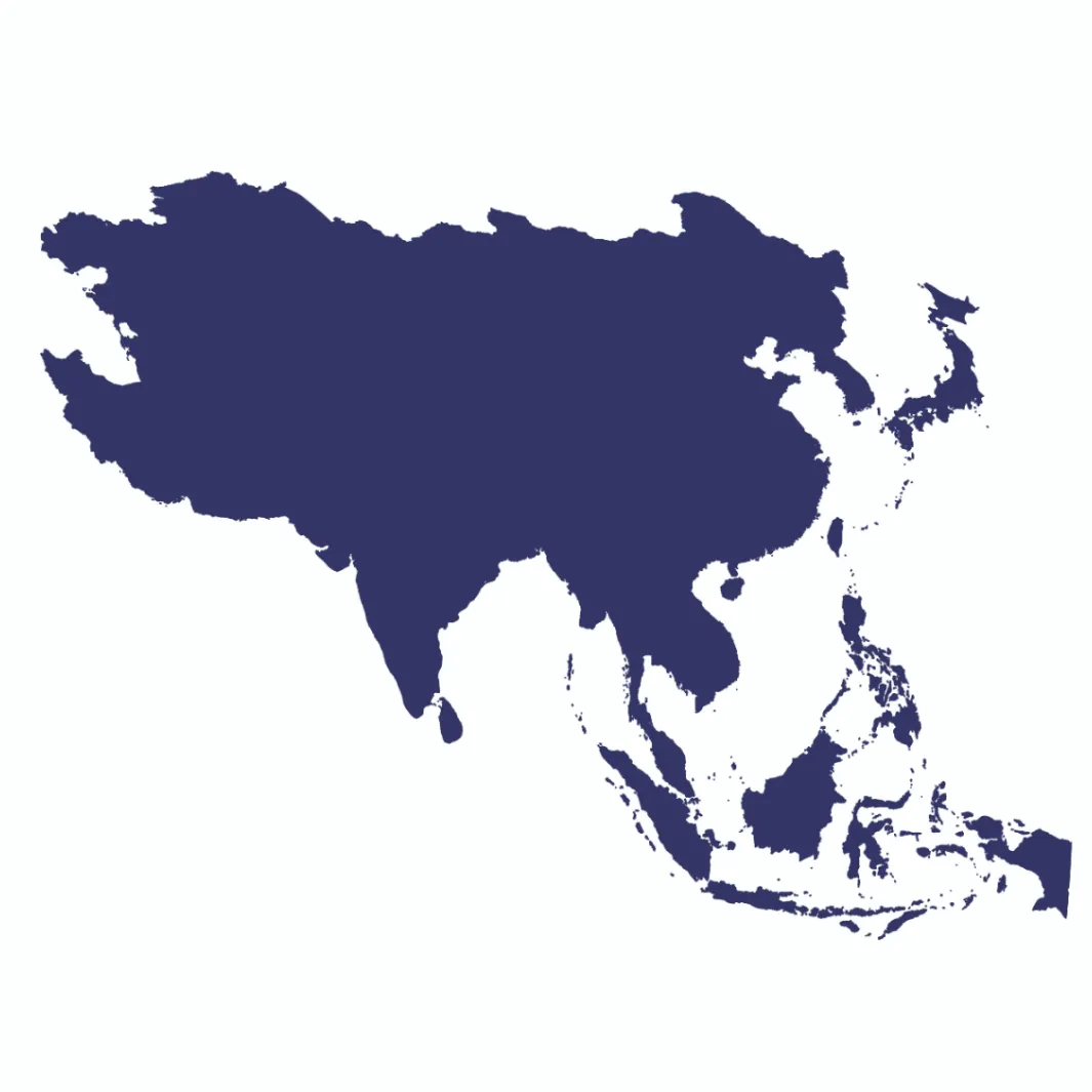 Outline map of Asia